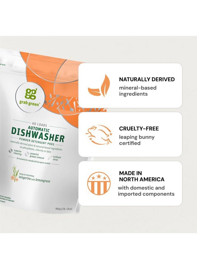 Grab Green Automatic Dishwashing Detergent Pods, 24 Count, Fragrance Free, Plant and Mineral Based, Superior Cleaning, Powerful Grease Removal, Brilliant Shine, Packaging May Vary - Image 3