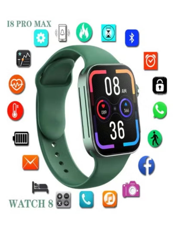 AROAQ Green Smart Watch i8 Pro Max Sport Fitness - Image 4