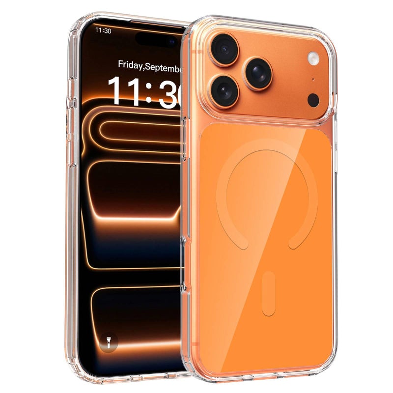 MagSafe Case | Drop Protection | Strong Magnetic | Shockproof Cover for iPhone 13 | Orange - Image 2