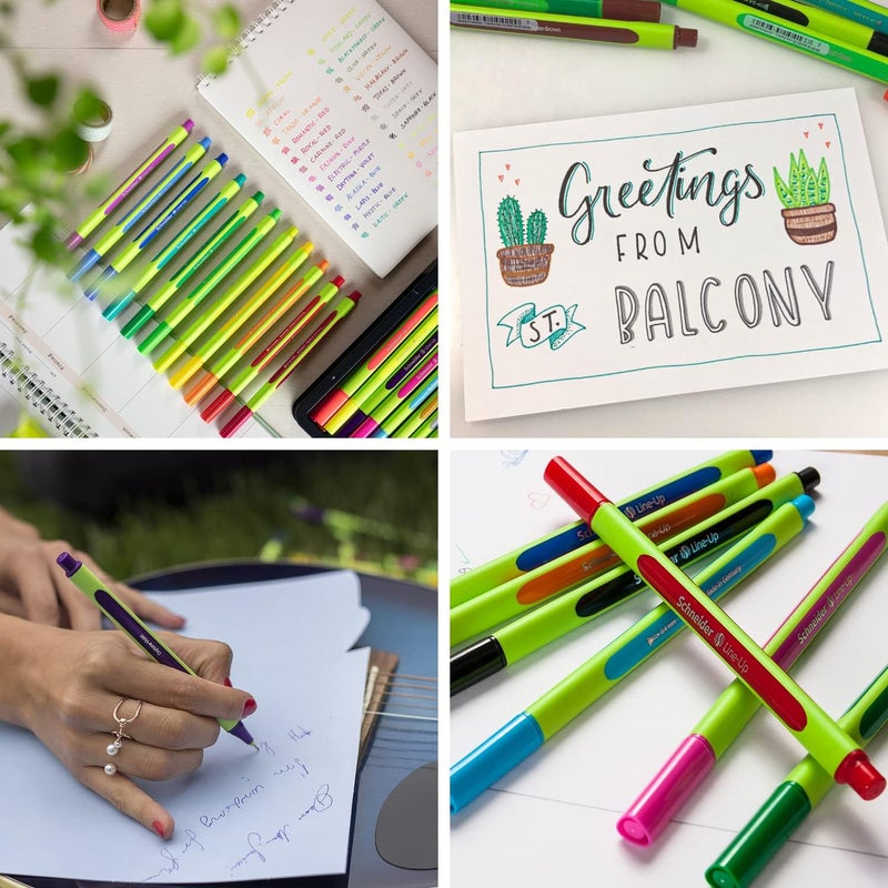 Schneider قلم فايلاينر من شneider مع حقيبة قابلة للوقوف، 0.4 مم، 16 قطعة، ألوان متنوعة (191092) - Image 5