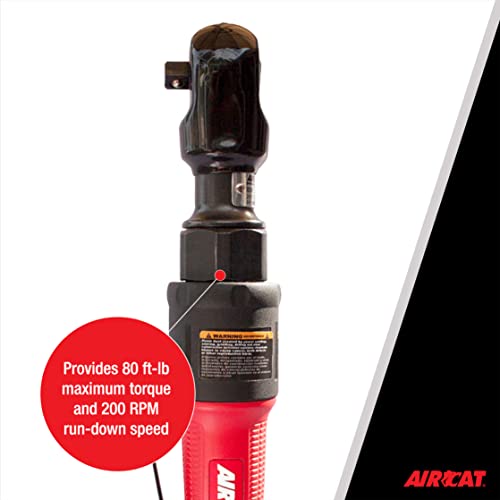 AIRCAT 806 3/8" Ratchet, Small, Red/Black - Image 4