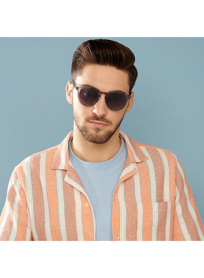 VINCENT CHASE Unisex Mirage Full Rim Round Polarized & UV Protected Sunglasses For Men & Women VC S13972 - 51mm - Grey - Image 3