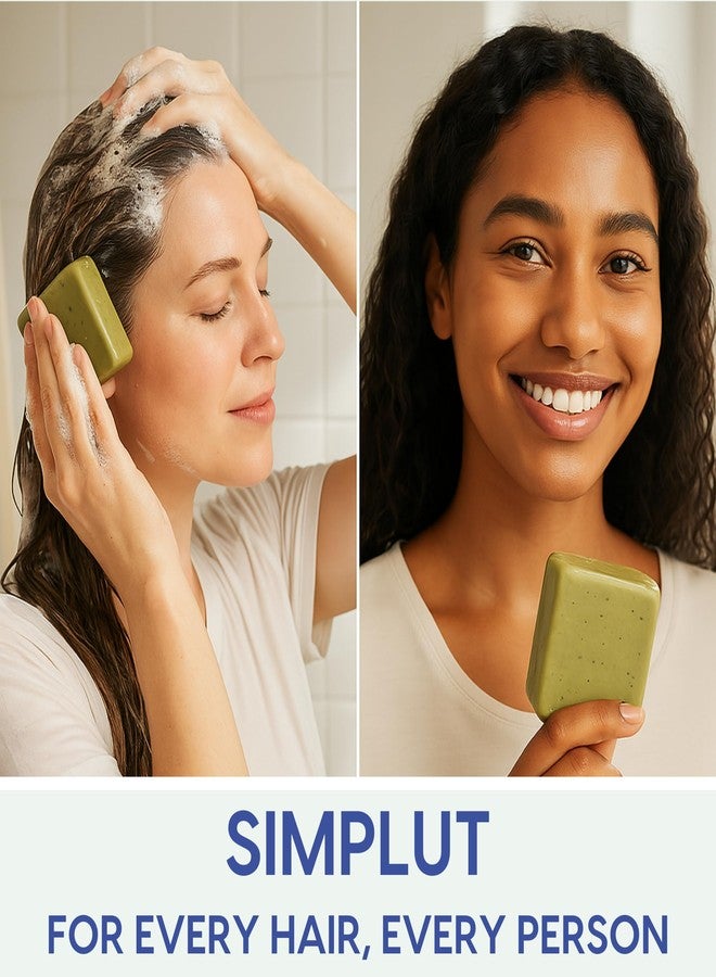 SIMPLUT Rosemary & Tea-Tree Scalp Clarifying Shampoo Bar with Keratin, Panthenol, Biotin and Argan-Oil (5.2oz) | Sulfate Free, All Natural, Hair Moisturizing & Nourishing Soap, Deep Cleansing Solid Shampoo - Image 2