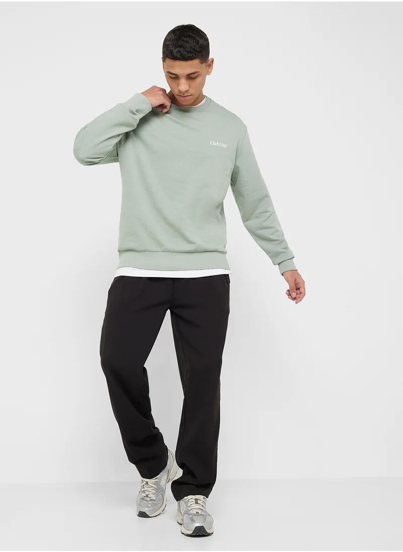 جاك اند جونز Logo Print Sweatshirt