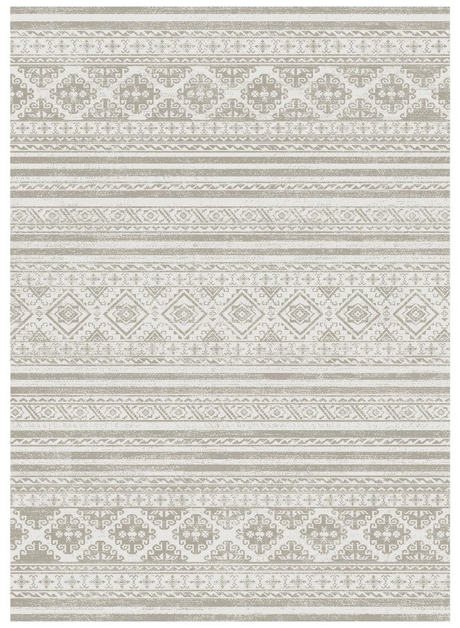 RUGSURE Washable Area Rugs 5' x 7' - 1/6 Thick - Moroccan-Inspired -Stain & Water Resistant Non-Slip - Resistant Rug for Living Room, Bedroom, Nursery, Pet & Child Friendly (Grey) - Image 2