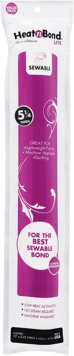 HeatnBond Lite Iron-On Adhesive Value Pack, 17 Inches x 5.25 Yards