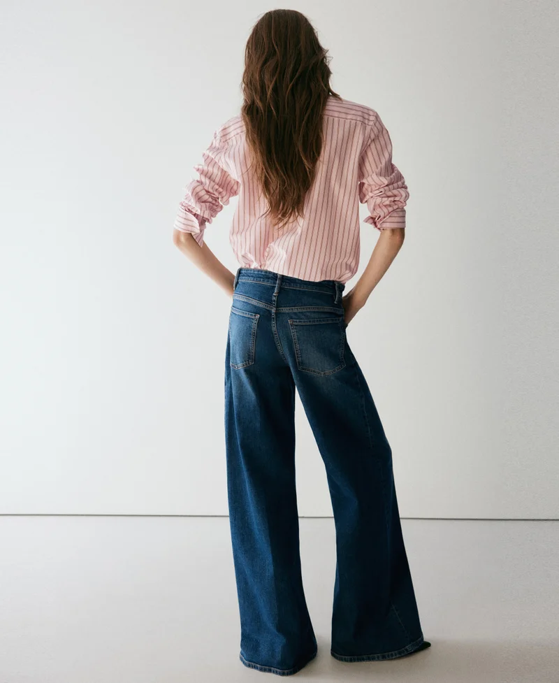 Mango Cotton And Lyocell Blend Straight Shirt