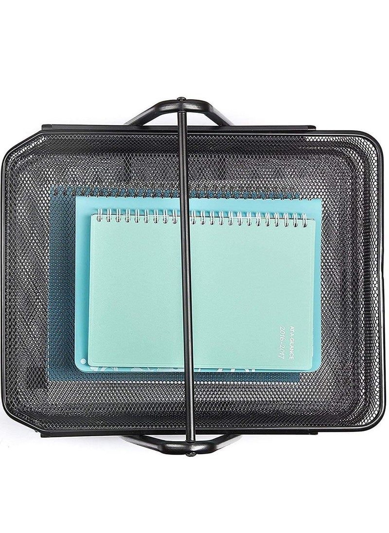 ELTRAZONE 3-Tier Metal Mesh File Organizer – Desk Tray for A4 Papers, Letters & Folders, Desktop Storage Solution for Office & Home Use, Durable & Stylish, Ideal for Organizing Workspace - Image 5
