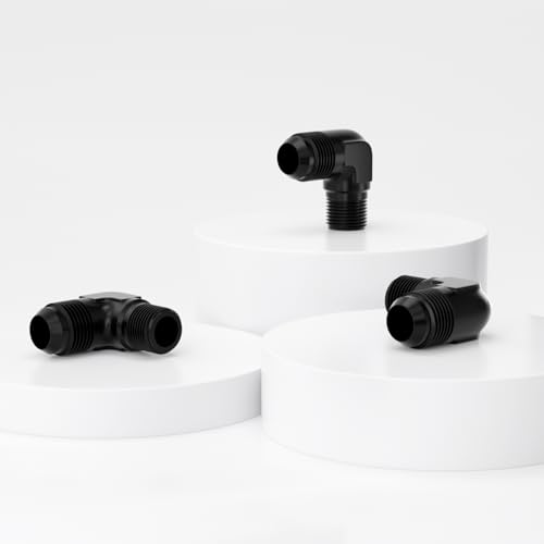APIELE 8AN to 38 NPT 90 Degree Black Aluminum Male Fitting Adapter YZSTL8AN38NPT90 - Image 5