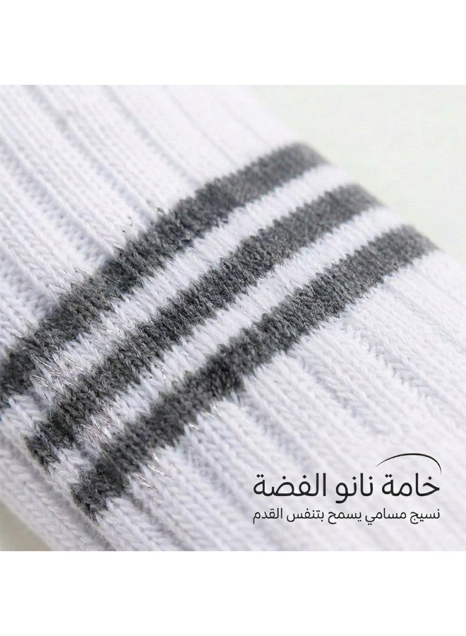 دودوليزا شراب رياضي نسائي بامبو بتقنية نانو الفضة مضاد للرائحة والتعرق مريح وقابل للتنفس للاستخدام اليومي والرياضة - 5 أزواج أسود - Image 4
