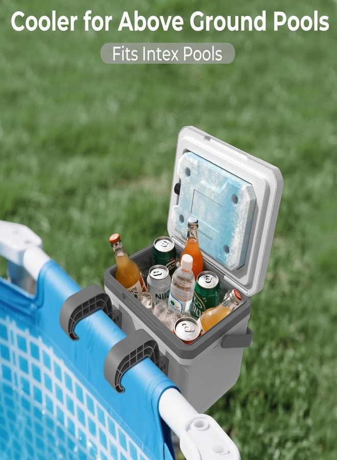 POOLACC Portable Personal Cooler, Poolside Ice Chest for Above Ground Pool or Spa - Fits Intex Pools, Hard-Sided Cooler with Bonus Ice Pack for Lunch, Drink, Camping, Picnic, Beach, Fishing - Image 4