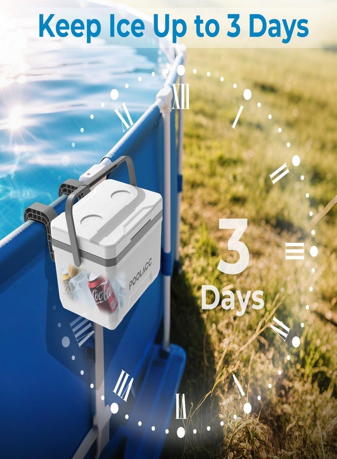 POOLACC Portable Personal Cooler, Poolside Ice Chest for Above Ground Pool or Spa - Fits Intex Pools, Hard-Sided Cooler with Bonus Ice Pack for Lunch, Drink, Camping, Picnic, Beach, Fishing - Image 3