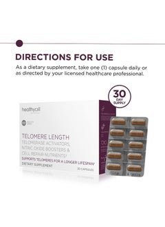 Telomere Length Anti Aging Supplement For Lengthening Telomeres Dna Repair Cell Health Stem Cell Support Clinically Proven Ingredient Ac11 (30 Capsules) - pzsku/Z05B94C3A26186A64076DZ/45/_/1695145656/ecbc2bb2-1fcc-438c-93ee-04b25ef9d5e8