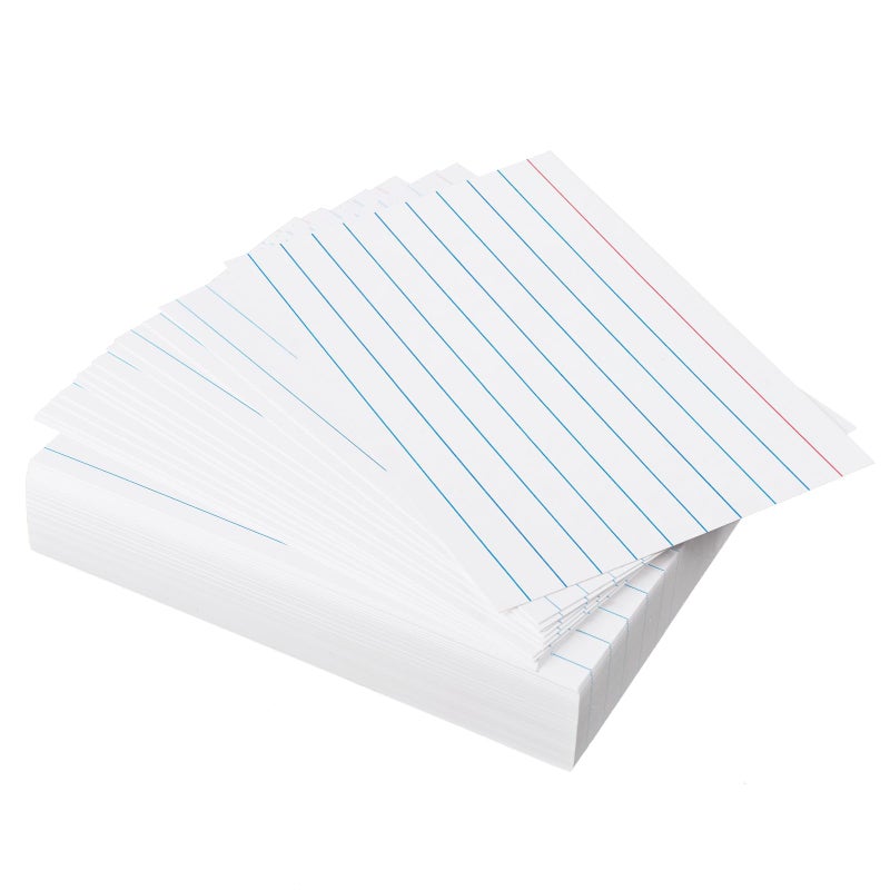 Goefun 240GSM/90LB Heavy Weight Index Cards White 3x5 100 Pack Ruled - Image 1