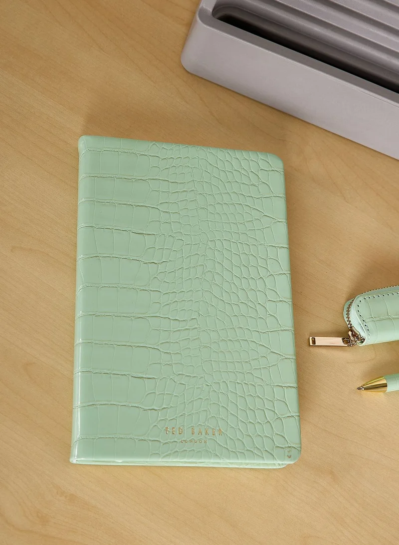 Ted Baker Green Embossed Notebook Sleek Design