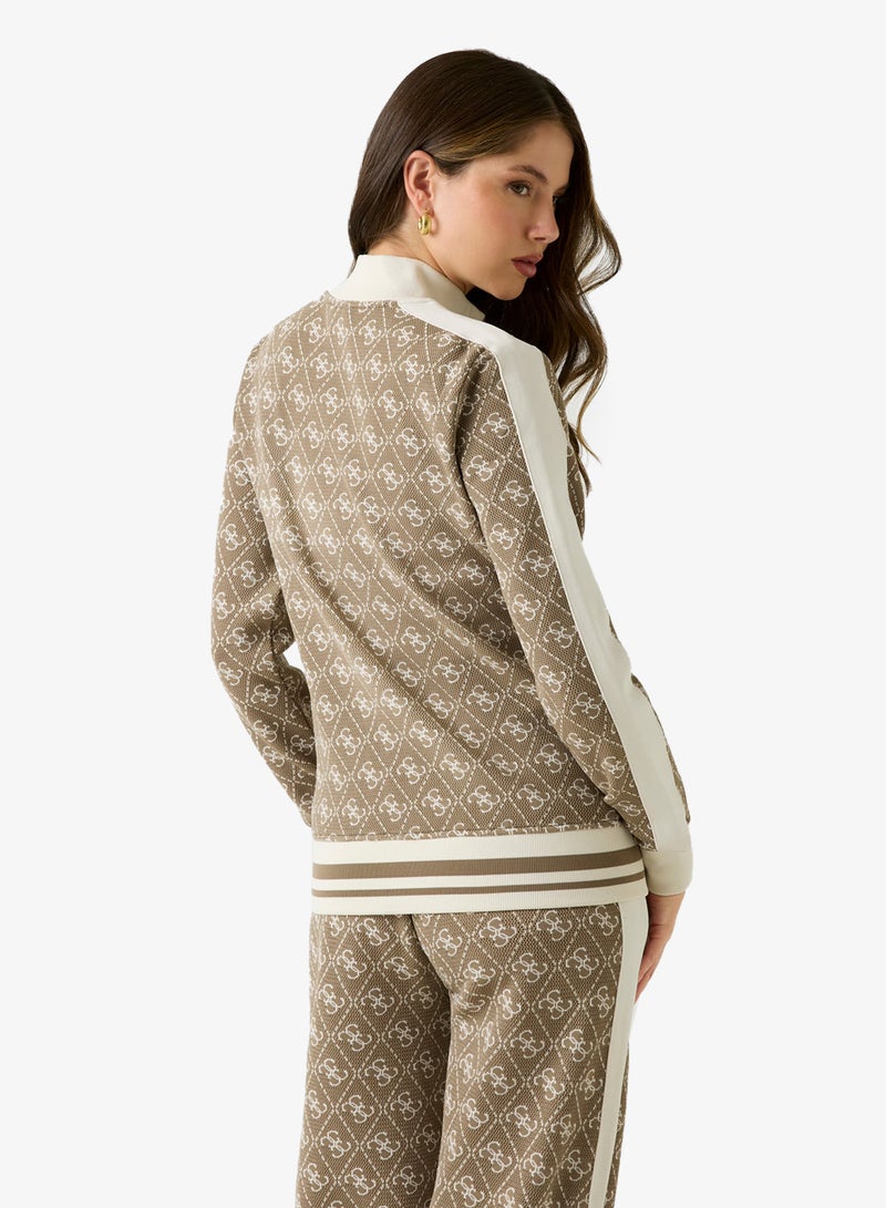 جس جاكيت بسحاب كامل بنقش المعين - Image 2