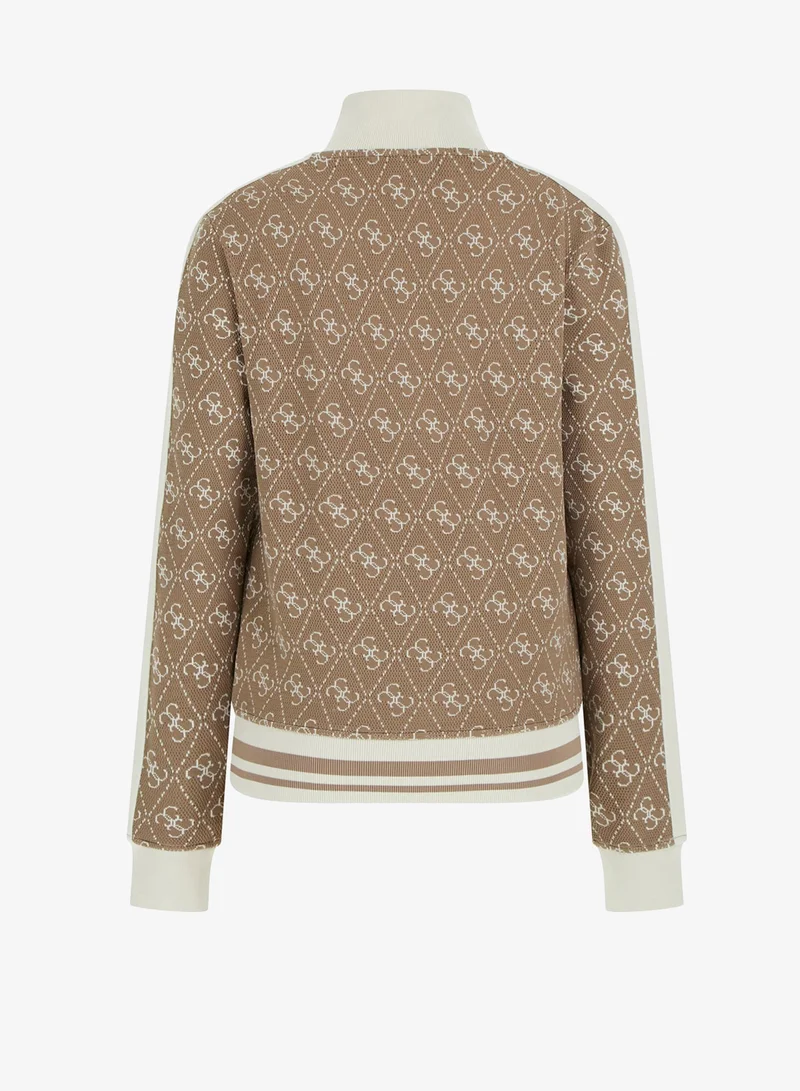 جس جاكيت بسحاب كامل بنقش المعين