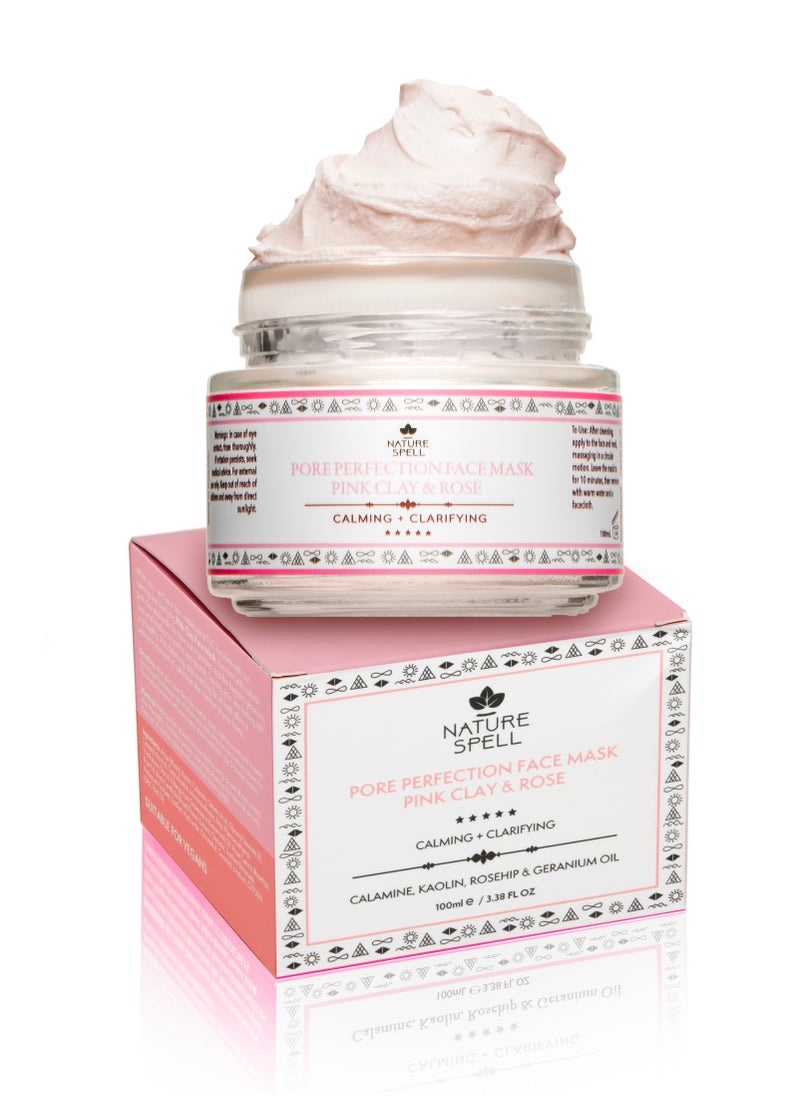 Nature Spell Pink Clay Pore Refining Face Mask 100ml  - Image 1