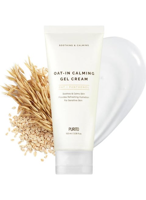 PURITO Oat-in Calming Gel Cream 100 ml / 3.38 fl. oz. vegan, facial cream, moisture cream for face, natural ingredients