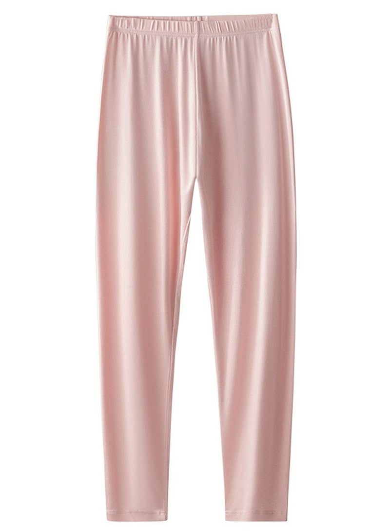 Loquat Women's Thin Tights Leggings Underwear Thermal Pants Long Johns Bottoms  Wintergear Warm Base Layer Bottoms Pale Pink 