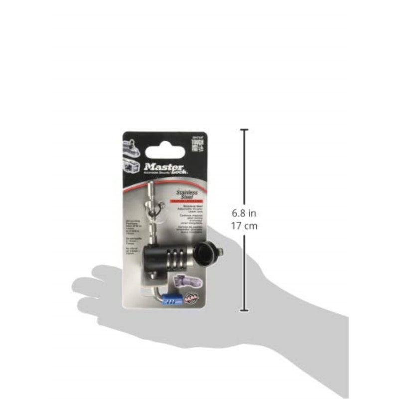 Master Lock Trailer Lock, Stainless Steel Adjustable Coupler Latch Lock, 2847DAT - Image 5