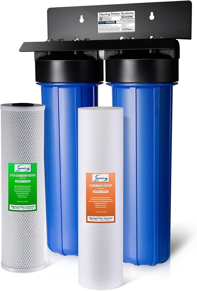 iSpring iSpring 2Stage Whole House Water Filtration System Bundle with Replacement Filter Pack Set Fits WGB22B  - Image 2