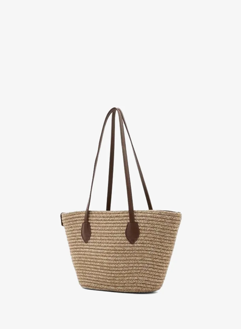 Shule Bags  Gabri Wicker Shoulder Bag Taba for Women | Best Price UAE