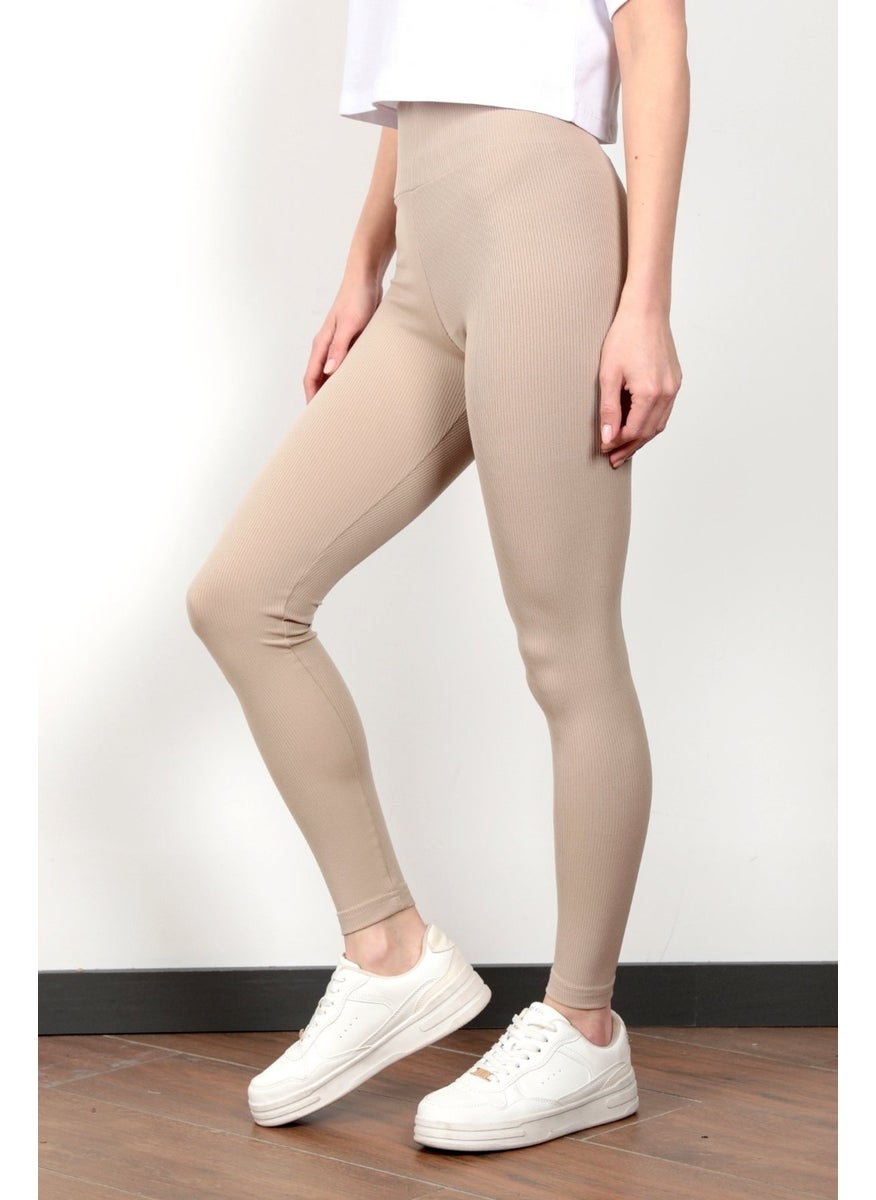 Giysa Recovery Stone Color Women's Camisole Ribbed Sports Yoga Leggings - 4102  - Image 1