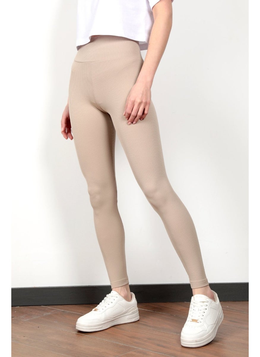 Giysa Recovery Stone Color Women's Camisole Ribbed Sports Yoga Leggings - 4102  - Image 2