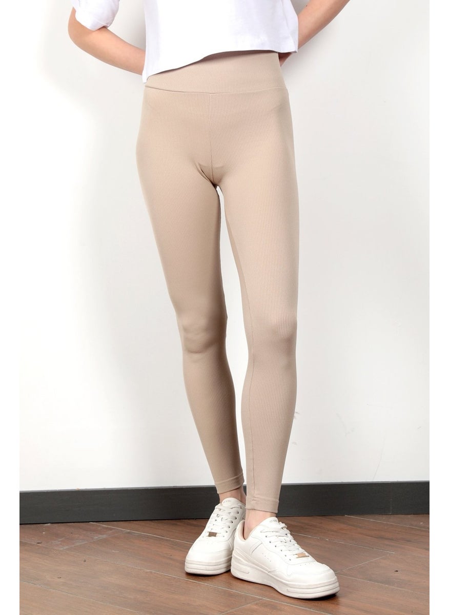 Giysa Recovery Stone Color Women's Camisole Ribbed Sports Yoga Leggings - 4102  - Image 3