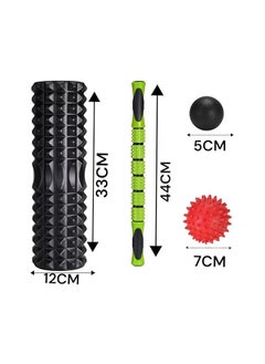 SportQ SportQ® 5 in 1 Foam Roller Set with Muscle Roller Stick and Massage Balls for Physical Therapy, Muscle Pain Relief, Speed Exercise, Balance  - Image 2
