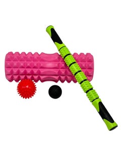 SportQ SportQ® 5 in 1 Foam Roller Set with Muscle Roller Stick and Massage Balls for Physical Therapy, Muscle Pain Relief, Speed Exercise, Balance  - Image 1