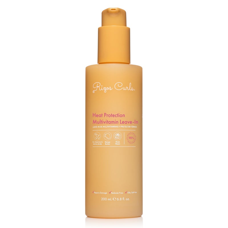 Rizos Curls Multivitamin Leave-In Heat Protection Up to 450Â°F â€“ Strengthen, Repair & Add Shine to Straight, Wavy, Curly, Coily Hair Types 1aâ€“4c â€“ Sulfate & Paraben Free - Image 1