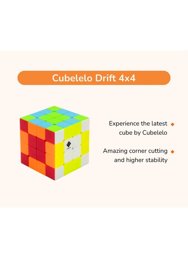 Cubelelo - Drift 4X4 Stickerless Cube Puzzle Toy | Aka Revenge Cube | Combines Smoothness, Stability & Durability | Speedcube For Beginners | Suitable For Kids, Children, Boys, Girls & Adults - Image 1