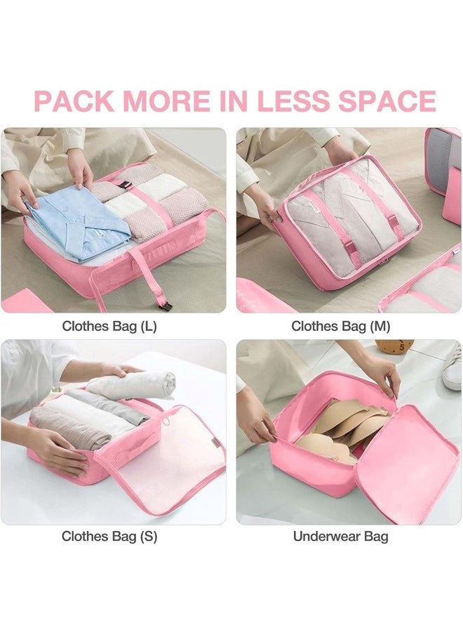 7 Piece Travel Storage Bag Set, Clothes Sorting And Storage Bag, Luggage Clothes Sub Packing Bag Pink - pzsku/Z05B9B807358E4353C7CBZ/45/_/1731485729/47285907-9d10-43ac-8407-4ab791e0a30b