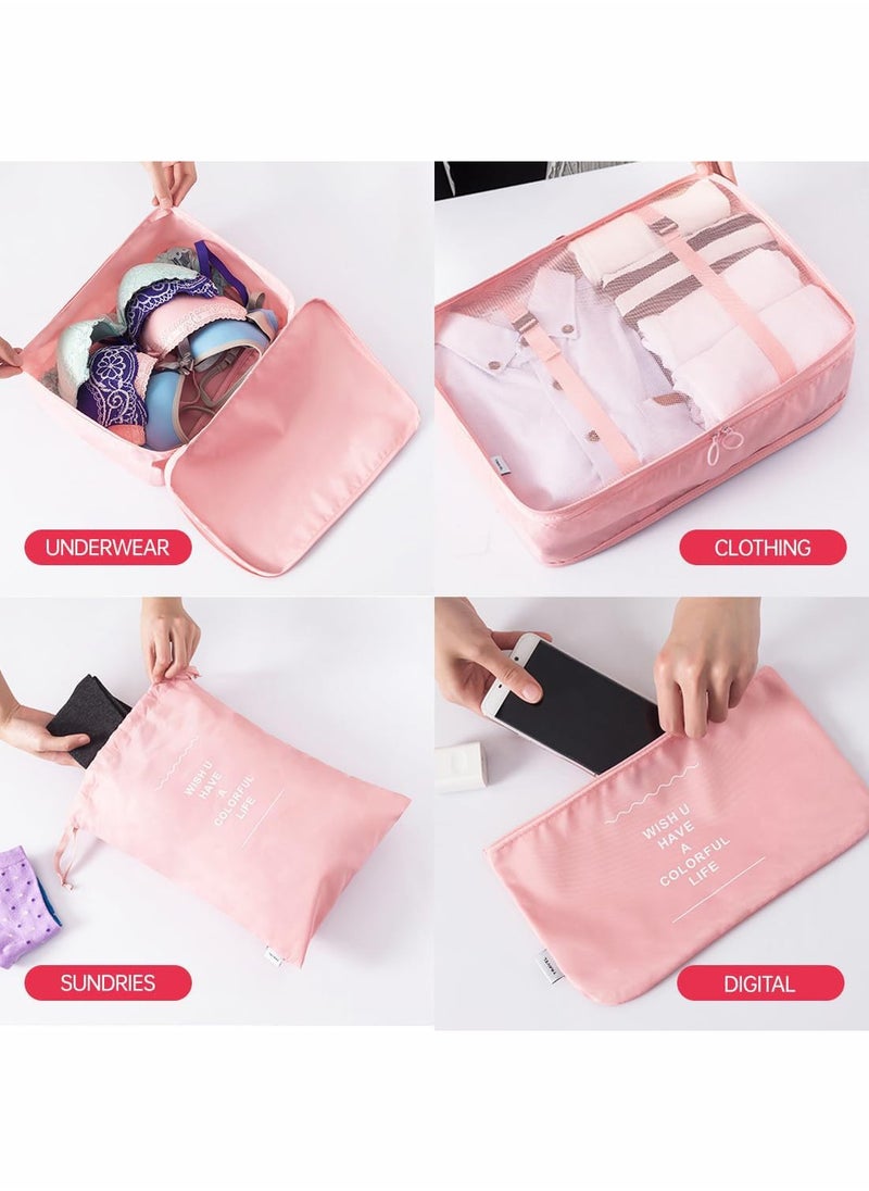 7 Piece Travel Storage Bag Set, Clothes Sorting And Storage Bag, Luggage Clothes Sub Packing Bag Pink - pzsku/Z05B9B807358E4353C7CBZ/45/_/1731485740/afb0bfbe-df88-4b97-80e2-497672e11a42