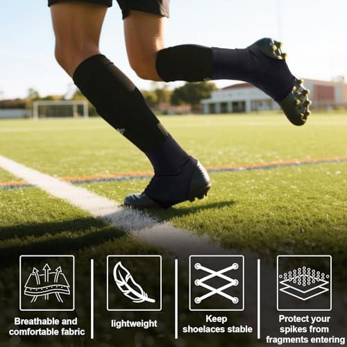 TUYUU Football Spats Cleat Covers,Cleat Covers Football Keeps Dirt/Turf Debri Out,Spats Football Cleat Covers,Cleat Covers for Football Soccer Kids Teenagers Youths Adults.Football Accessories - Image 2