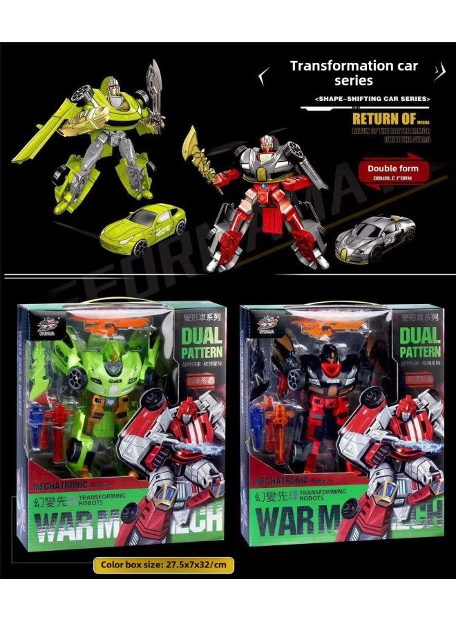 Special Warfare Mecha Pioneer Deformation Toy Gift Box Yellow Sports Car Children's Toy Special Warfare Mecha Boy Body Gift-Color:1158-136 Super Transformation Warrior  - Image 1