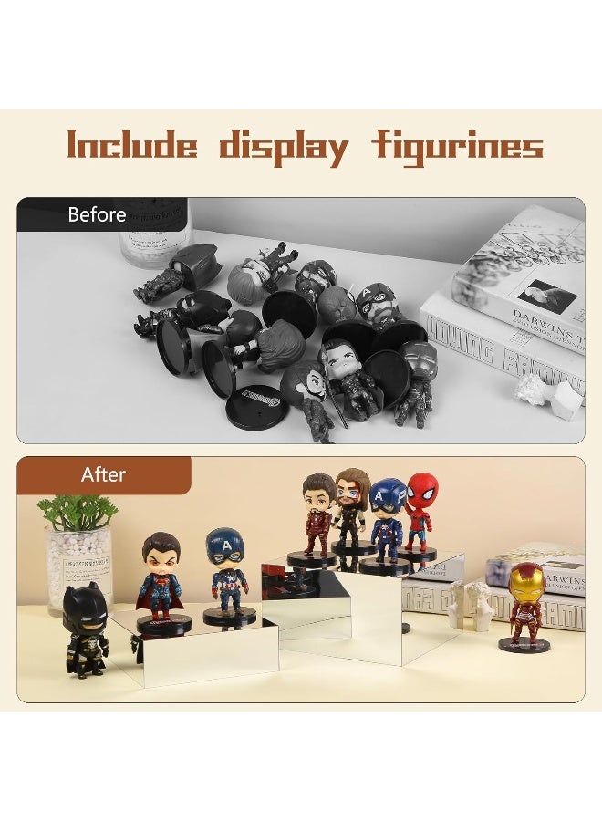 TPGP Silver Display Stands, 4 Pack Acrylic Risers Display Stand-2" 3" 4" 6", Handmade Mirror Box Display, Buffet Risers, Food Stands, Purse Jewelry Figures Product Display Riser for Retail Vendor  - Image 3