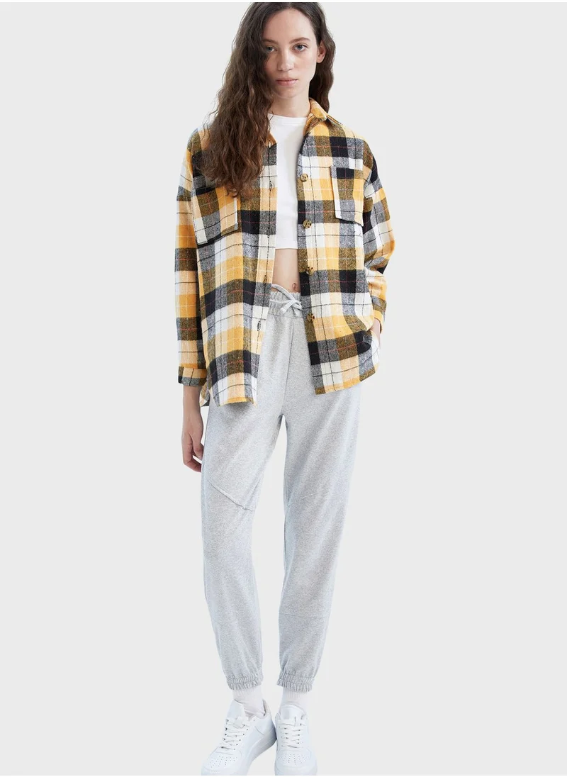 ديفاكتو Woman Woven Long Sleeve Shirt