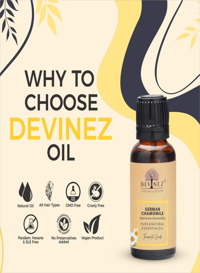Devinez German Chamomile Essential Oil (15ml) - 100% Natural & Undiluted, Skin Care, Aromatherapy, Meditation, Stress Relief, Calming - Image 2