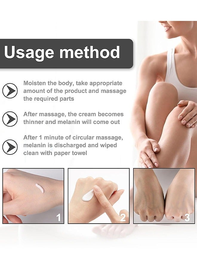 LUNOON Snow Bleach Cream For Private Part Underarm Whitening Dark Spot Corrector Cream Face And Body Skin Lightening Bleaching Cream For Intimate Areas Brightening 30ML - Image 5