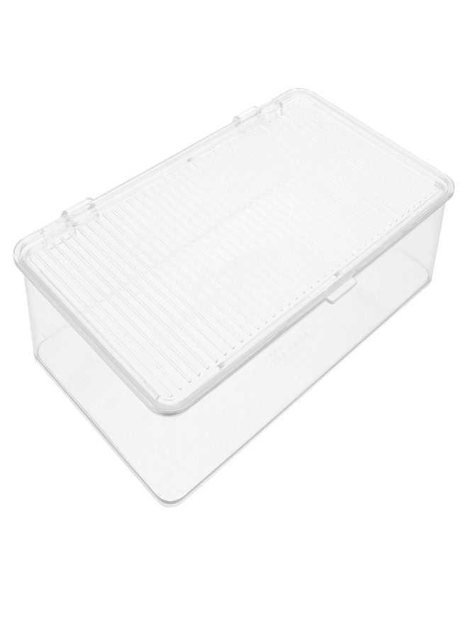 HOMSFOU Flatware Tray with Lid Clear Plastic Kitchen Drawer Organizer Silverware Basket Utensil Holder Countertop Storage Container for Chopsticks Spoon Fork - Image 1