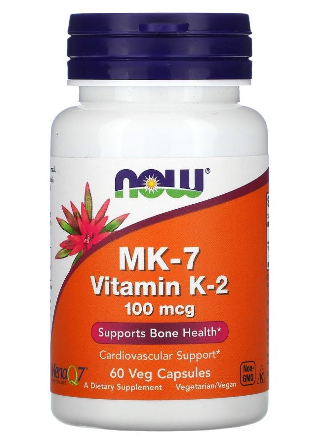 now MK-7 Vitamin K-2 100 mcg 60 Veg Capsules
