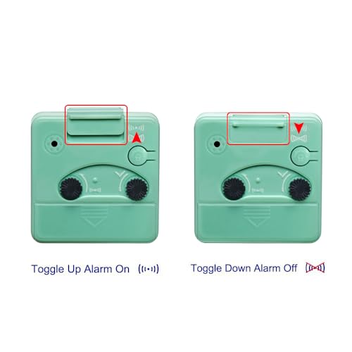 Peakeep Ultra Small, Battery Travel Alarm Clock with Snooze and Light, Silent with No Ticking Analog Quartz (Aquamarine) - Image 4