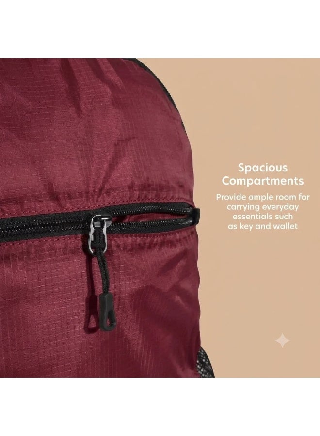 camel active حقيبة ظهر سفر قابلة للطي من CAMEL ACTIVE، مقاومة للماء، لون عنابي - Image 3