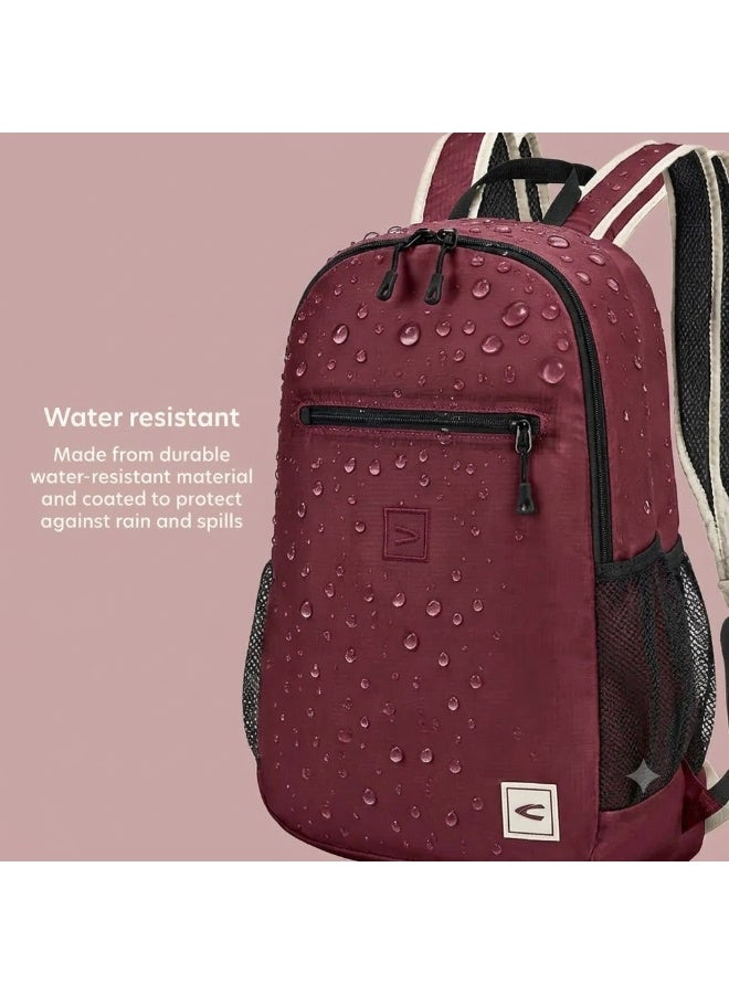 camel active حقيبة ظهر سفر قابلة للطي من CAMEL ACTIVE، مقاومة للماء، لون عنابي - Image 2