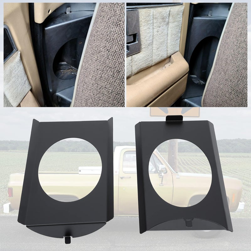 ECOTRIC Behind Seat Speaker Brackets Compatible with 1973-1987 Chevy/GMC C10 Single Crew Cab Pickup for 6x9 Speakers Rear Corner Square Body Mounting Replacement Audio Stereo Upgrade Black Steel 2pcs - Image 5