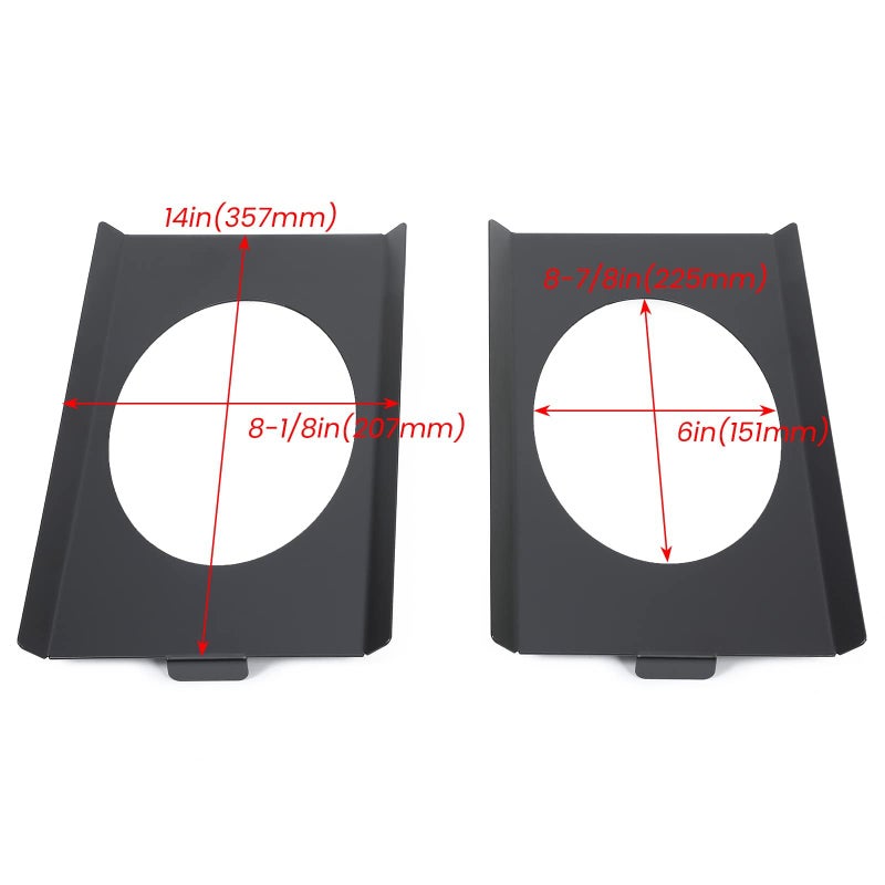 ECOTRIC Behind Seat Speaker Brackets Compatible with 1973-1987 Chevy/GMC C10 Single Crew Cab Pickup for 6x9 Speakers Rear Corner Square Body Mounting Replacement Audio Stereo Upgrade Black Steel 2pcs - Image 3