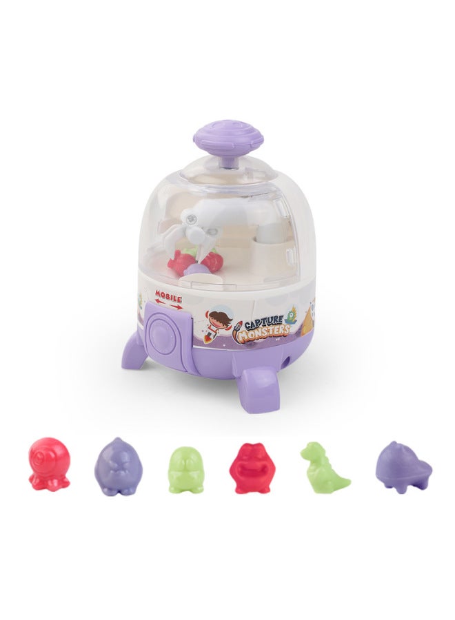 Cross-border Doll Grabbing Machine Toy Mini Dinosaur Grabbing Machine Twisted Egg  Toy Children's Grabbing Music Night Market Stall